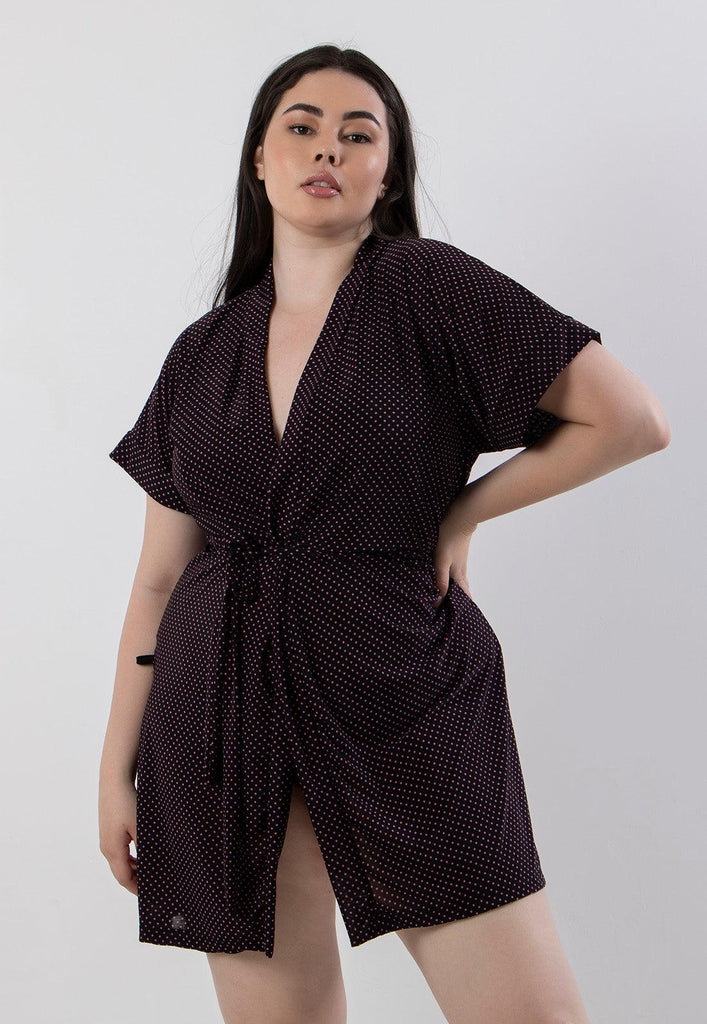 Robe Plus Size Delicato Estampado - Diluxo