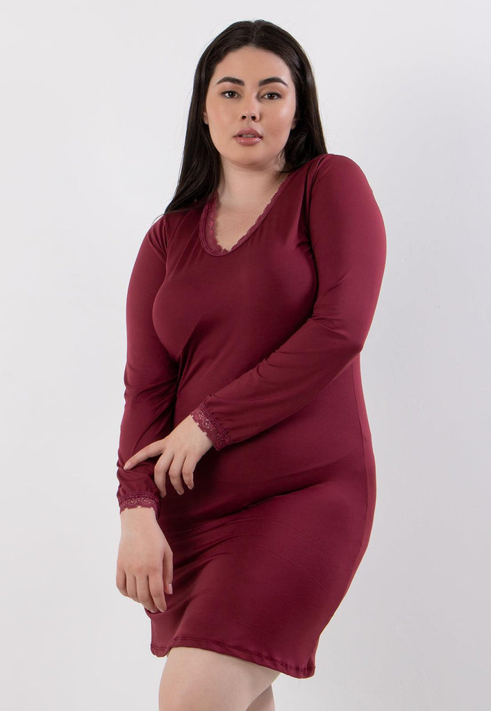 Camisola Plus Size Liganete Lisa Elegante Conforto - Diluxo