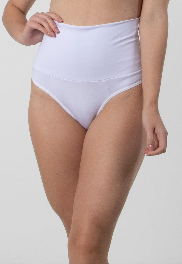 Calcinha Cinta Modeladora Cós Alto Hot Pants Pós Parto Seca Barriga - Diluxo