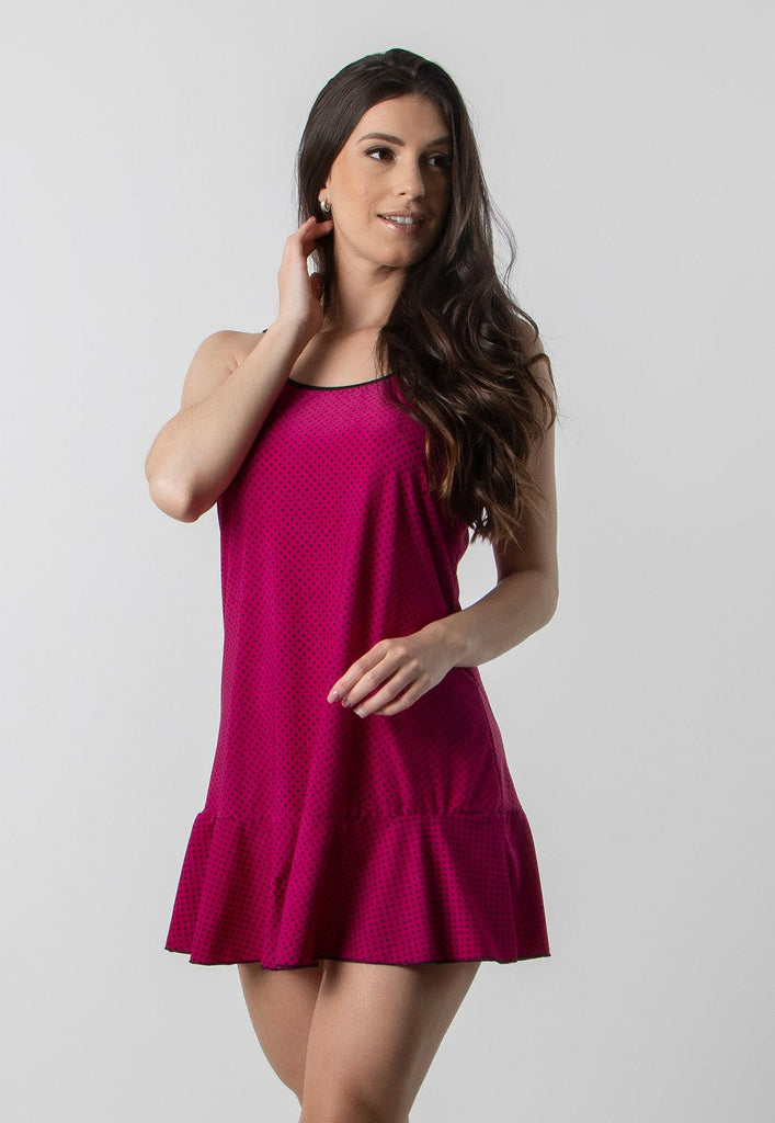 Camisola Babado e Costas Cavadas Liganete Estampa Sortida - Diluxo