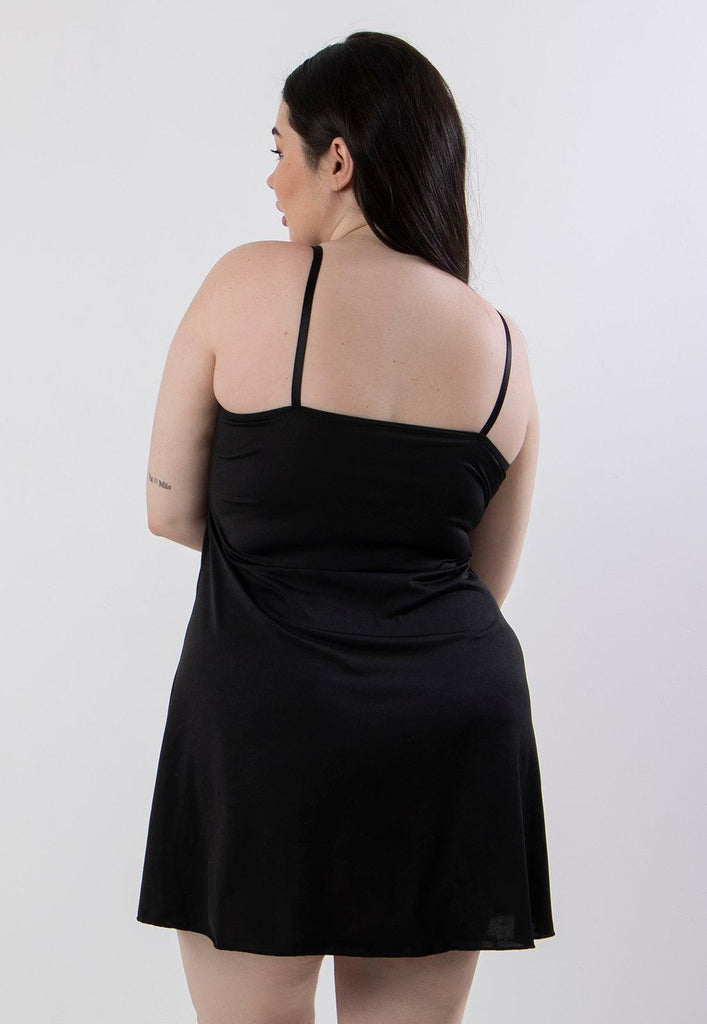 Camisola Plus Size Liganete Lisa Detalhe em Renda - Diluxo